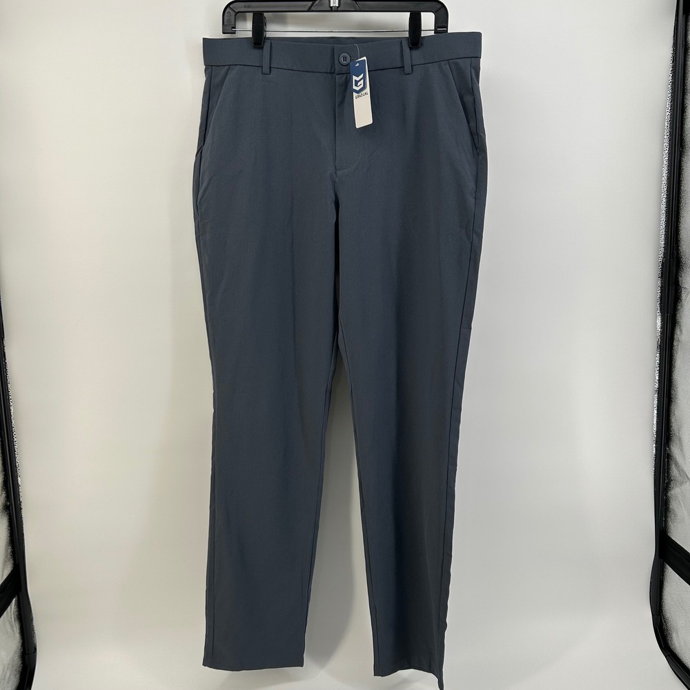 Gradual Mens Golf Pants Charcoal Gray Flat Front Trousers Size 34x32 New